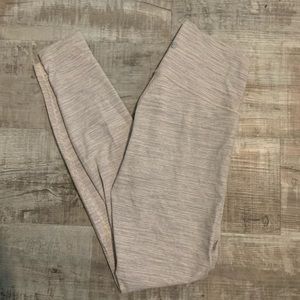 Lulu WU leggings, pink and purple stripes